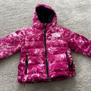 Kids Reversible Down Hooded North Face Jacket